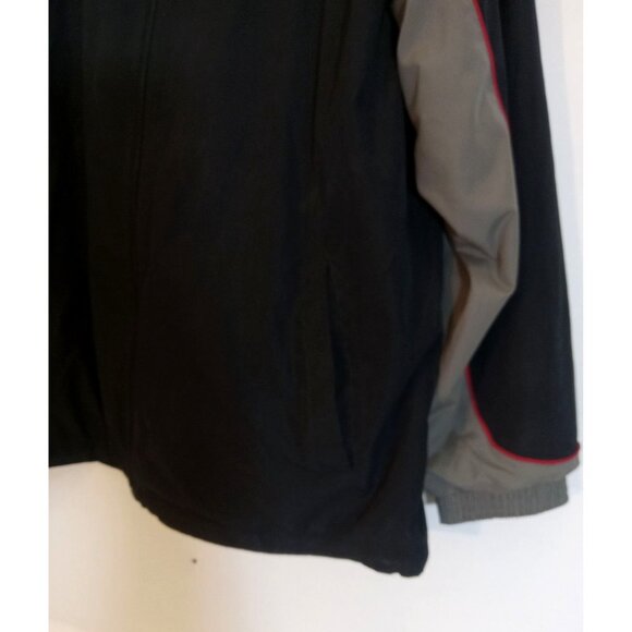 Reebok Jogging Suit Mens Size XXL Black Gray Red Stripe Pockets Leg Ankle Zip - Picture 10 of 11
